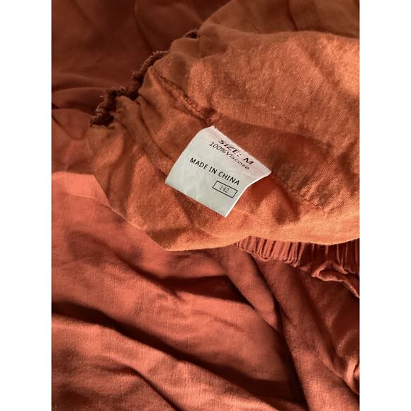 California Birds of Paradise Tina Pants Women Gingerbread Wide Leg Size Medium - Picture 4 of 4